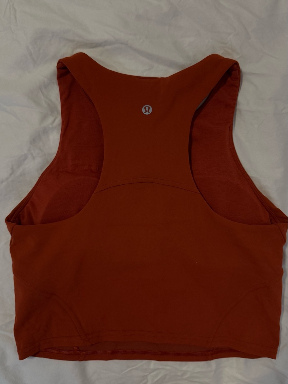 Lululemon Rust Red Cropped Racerback Tank